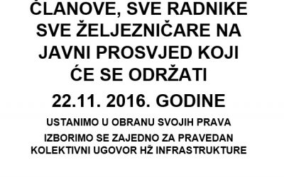 HŽ Infrastruktura: Najava industrijske akcije – javnog prosvjeda