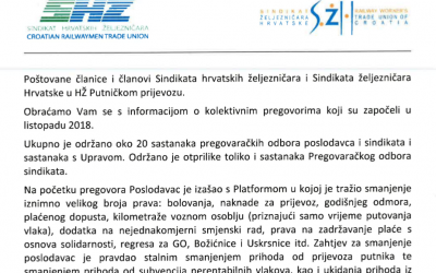 Zapeli kolektivni pregovori u HŽ Putničkom prijevozu