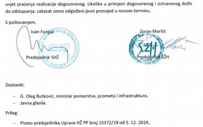 Odgađa se javni  prosvjed u HŽ Putničkom prijevozu